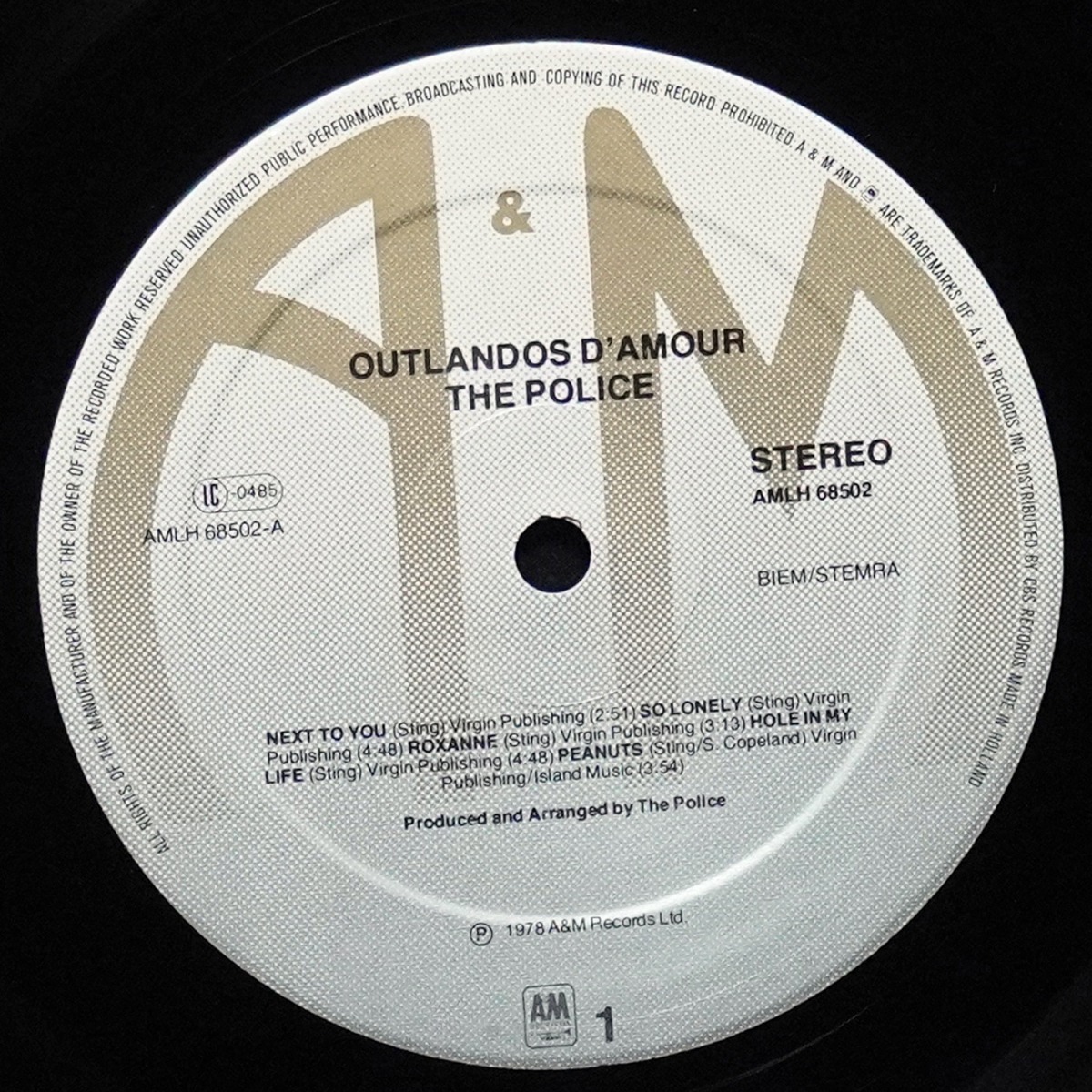 LP Police — Outlandos D'Amour фото 3