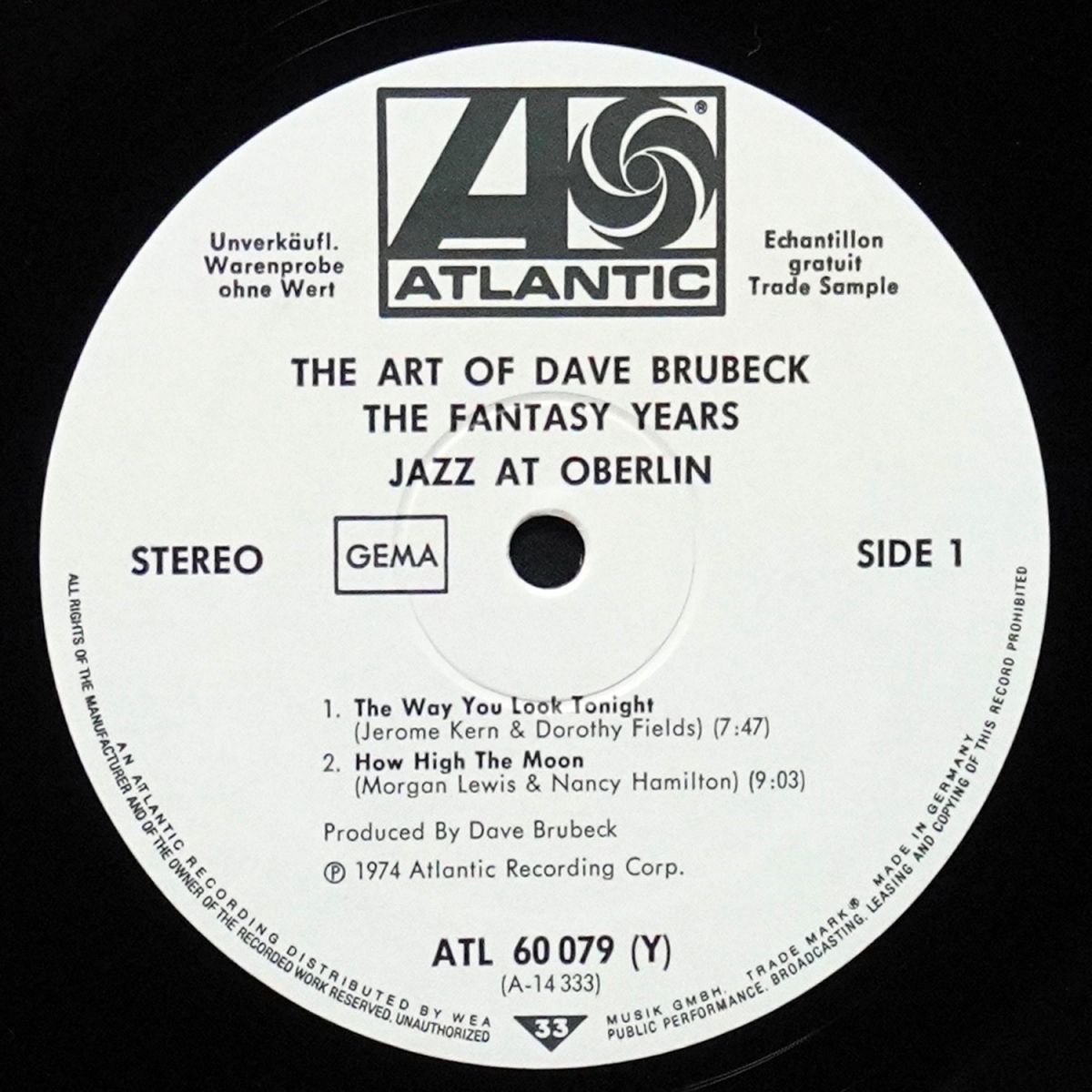 LP Dave Brubeck — Art Of Dave Brubeck / Fantasy Years (2LP, промо) фото 2