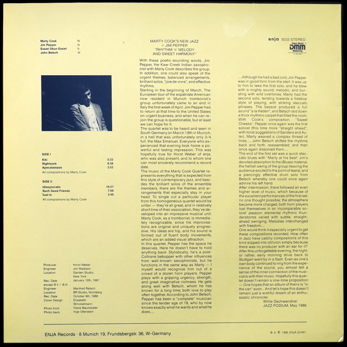 LP Marty Cook Group — Nightwork фото 2