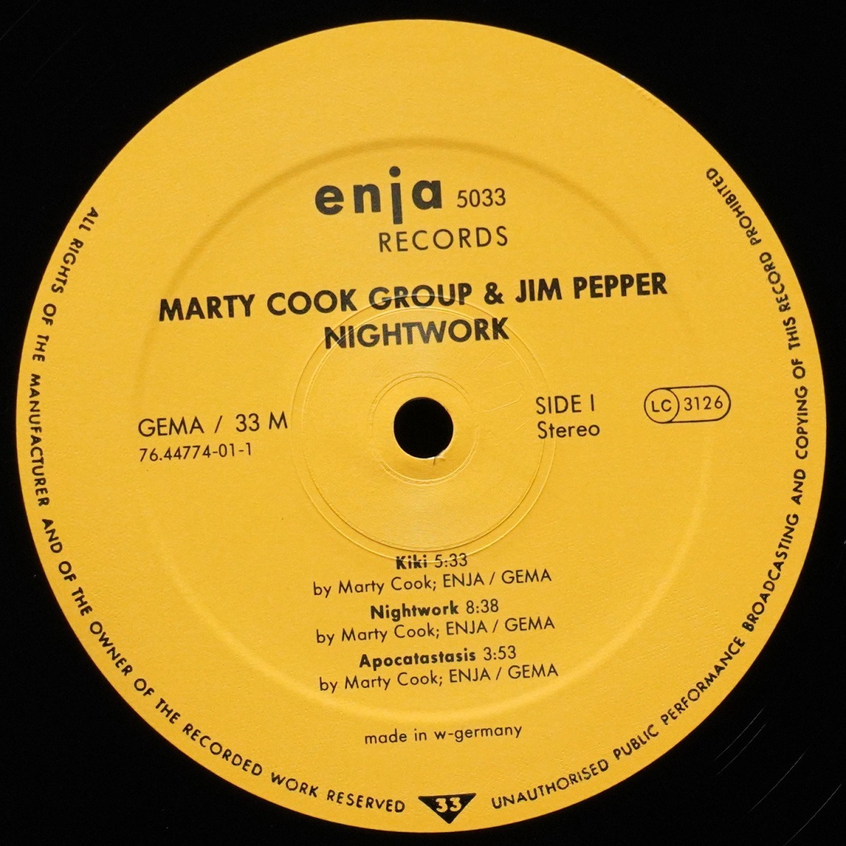 LP Marty Cook Group — Nightwork фото 3