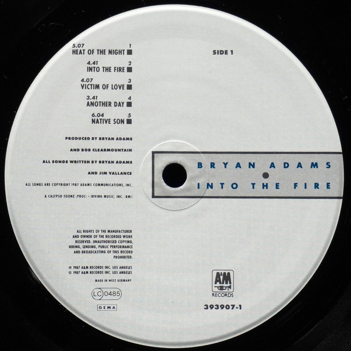 LP Bryan Adams — Into The Fire (+ постер) фото 3