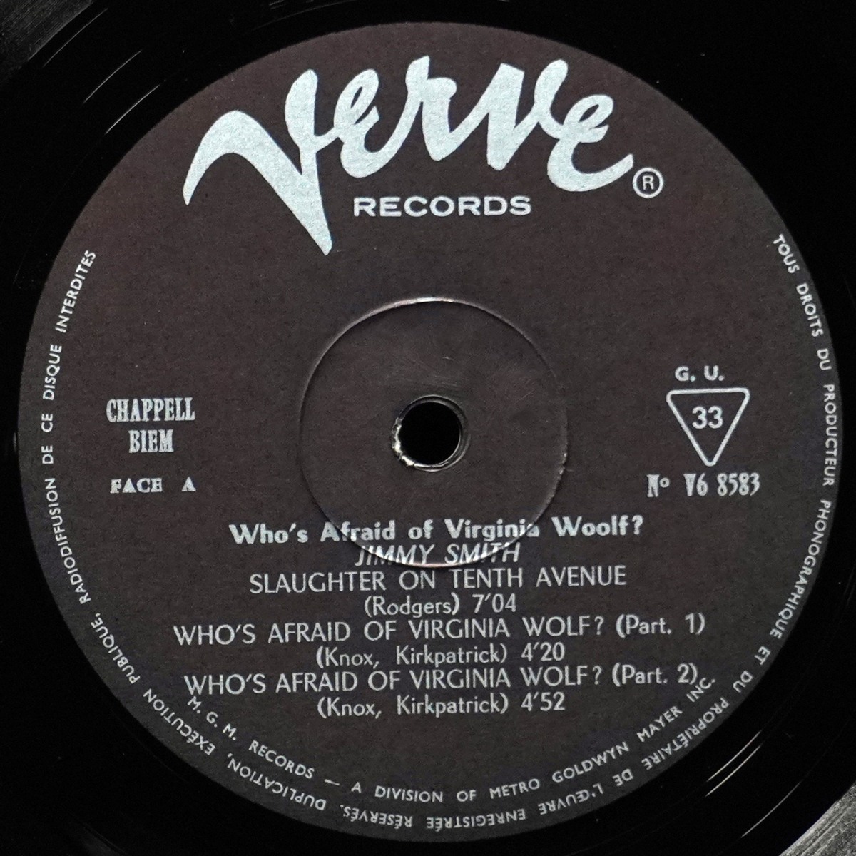 LP Jimmy Smith — Who's Afraid Of Virginia Woolf? (моно) фото 3