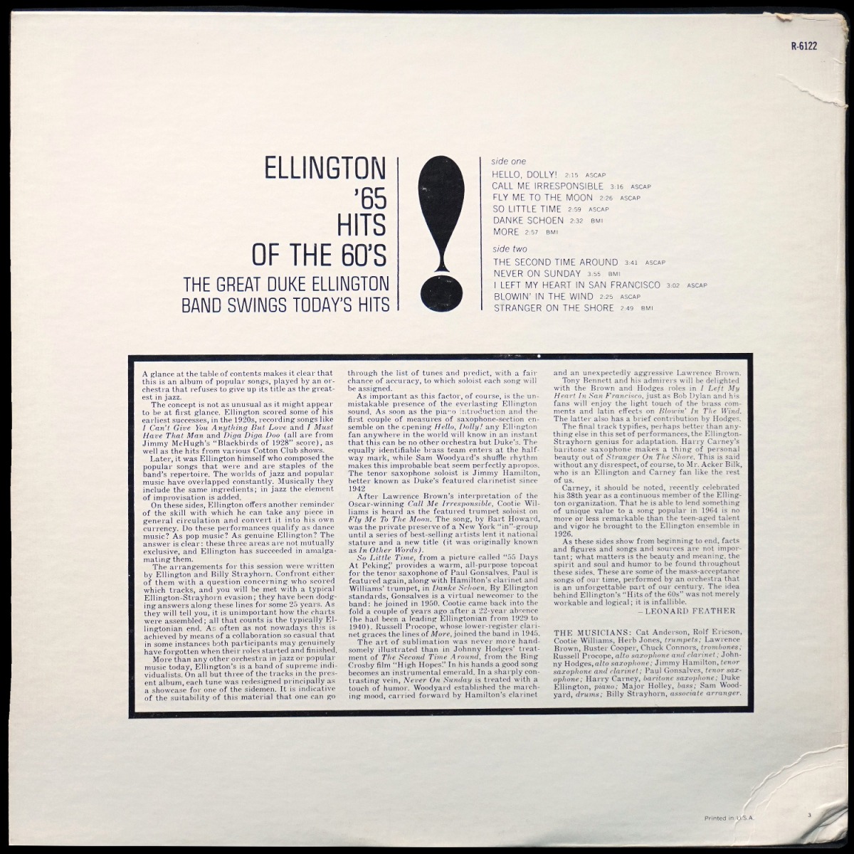LP Duke Ellington — Ellington '65 (Hits Of The 60's) фото 2