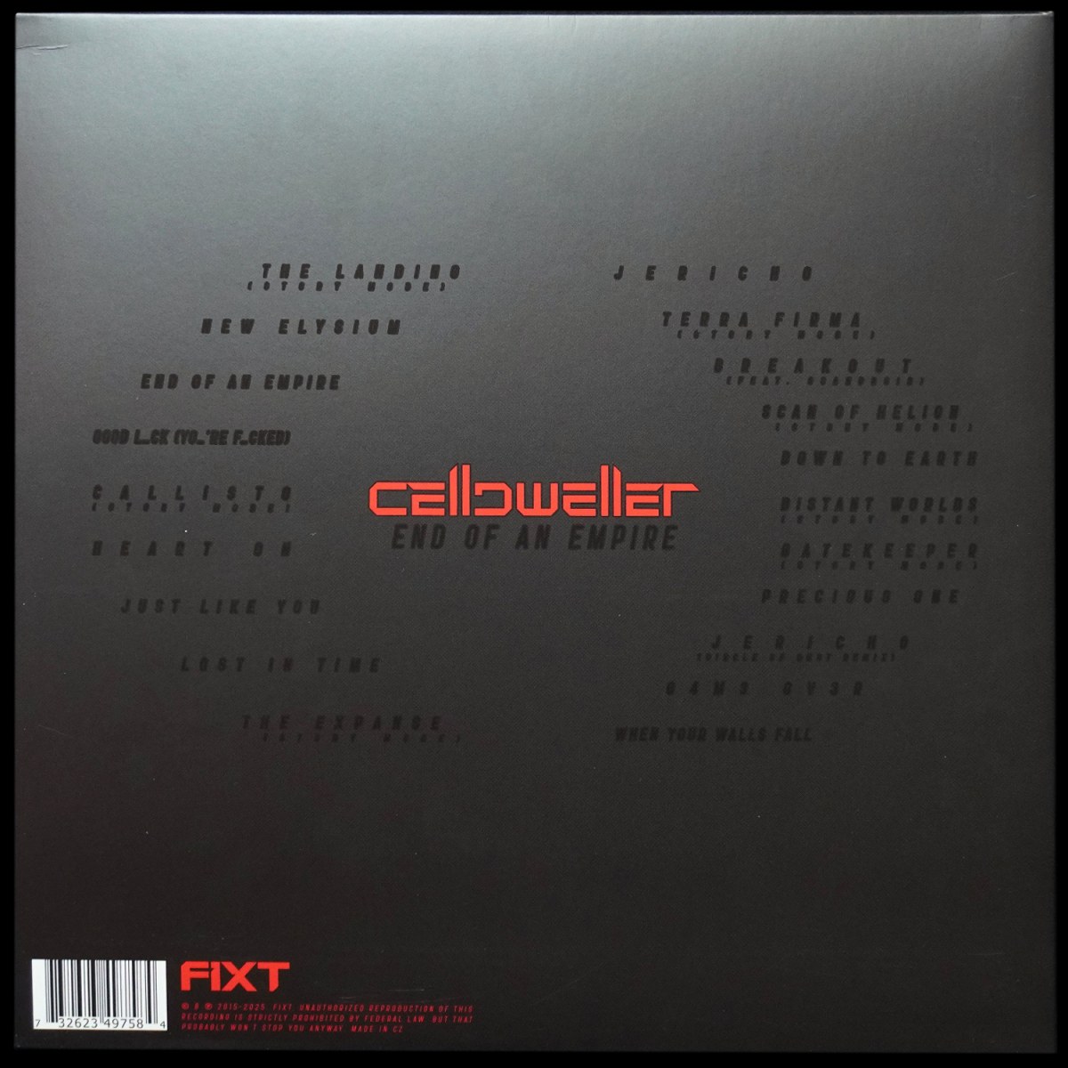 LP Celldweller — End Of An Empire (2LP, цветной винил, + постер) фото 2