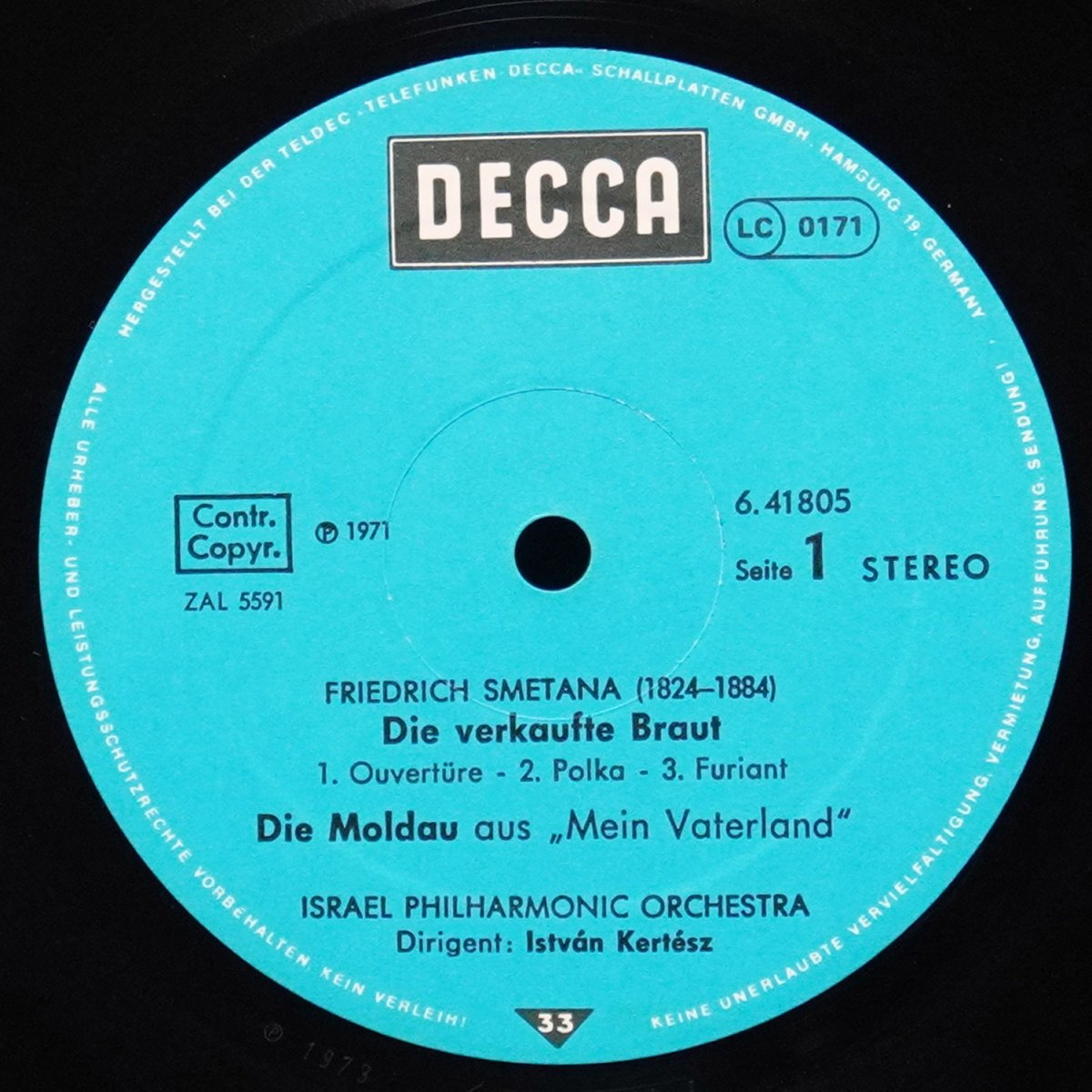 LP Istvan Kertesz — Smetana: Die Moldau / Die Verkaufte Braut / Dvorak: Slawische Tanze фото 2