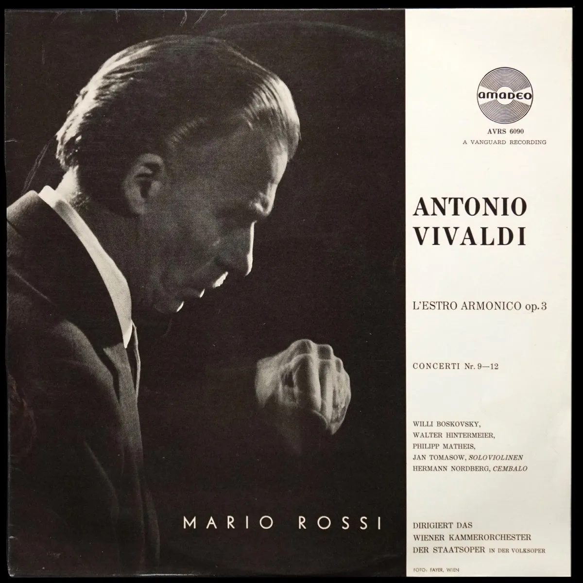 LP Mario Rossi — Vivaldi: L'Estro Armonico Op. 3 / Concerti Nr. 9-12 фото