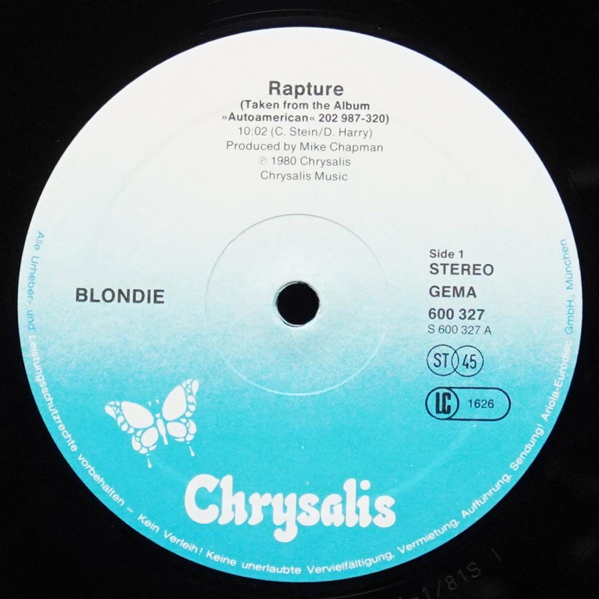 LP Blondie — Rapture (макси сингл) фото 3