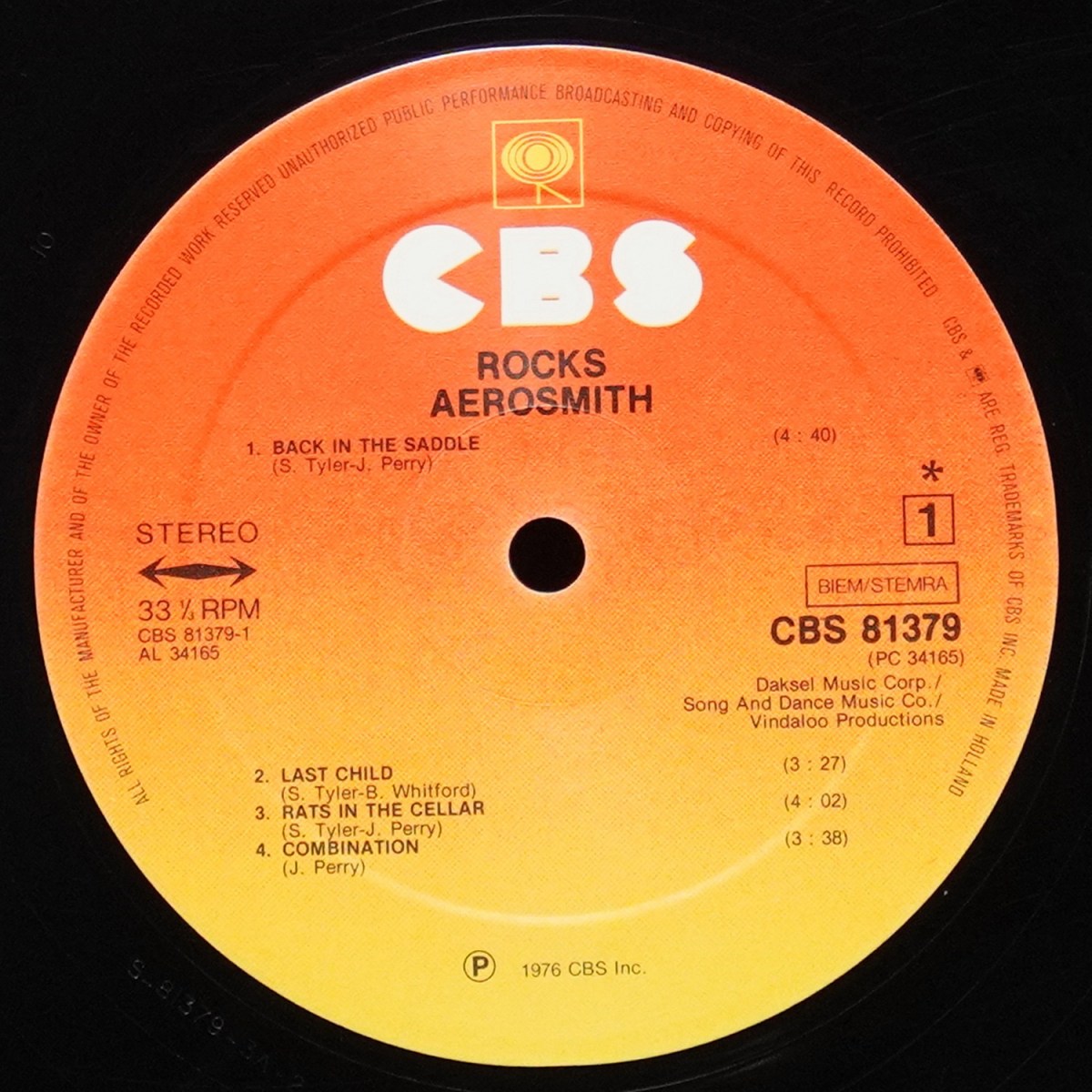 LP Aerosmith — Rocks фото 2