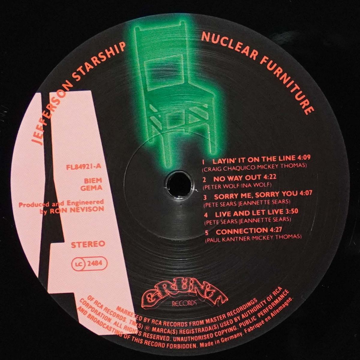 LP Jefferson Starship — Nuclear Furniture фото 2