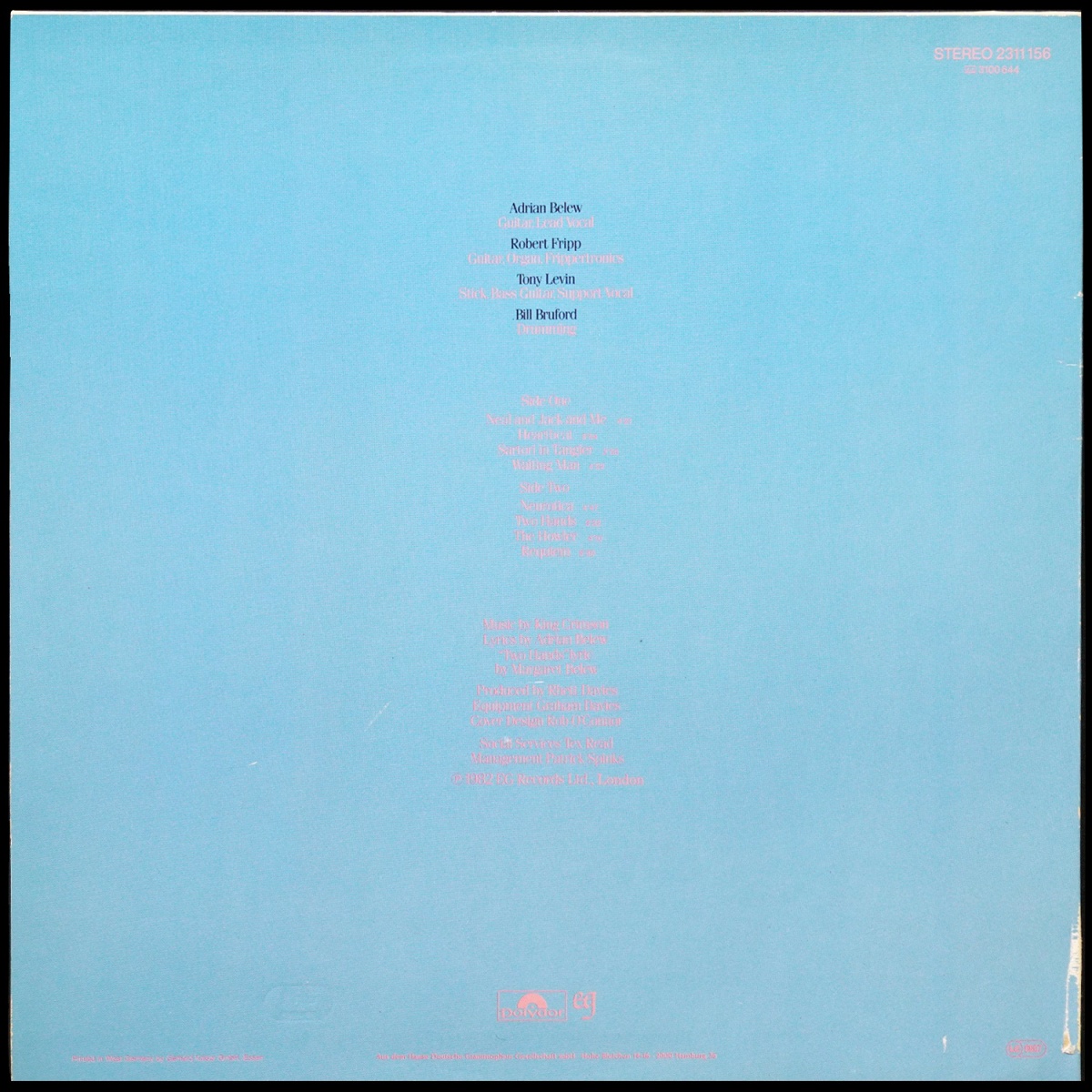 LP King Crimson — Beat фото 3