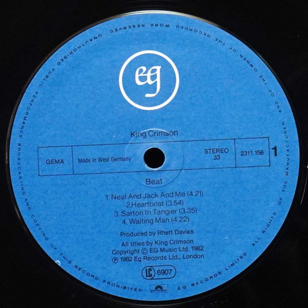 LP King Crimson — Beat фото 2