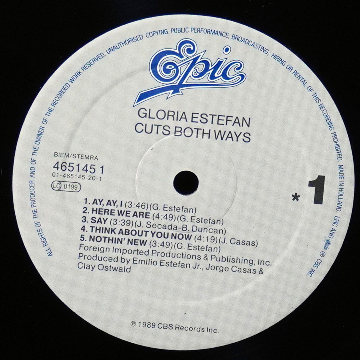 LP Gloria Estefan — Cuts Both Ways фото 2