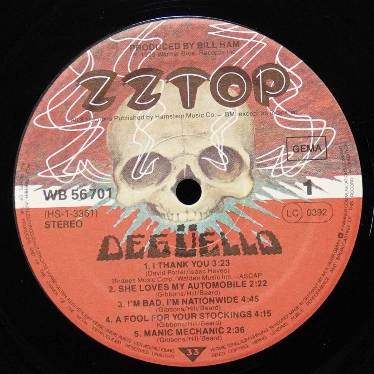 LP ZZ Top — Deguello фото 3