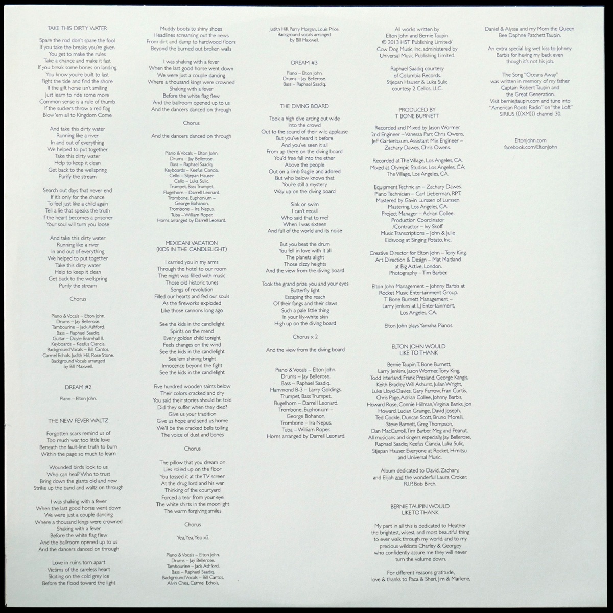 LP Elton John — Diving Board (2LP) фото 4