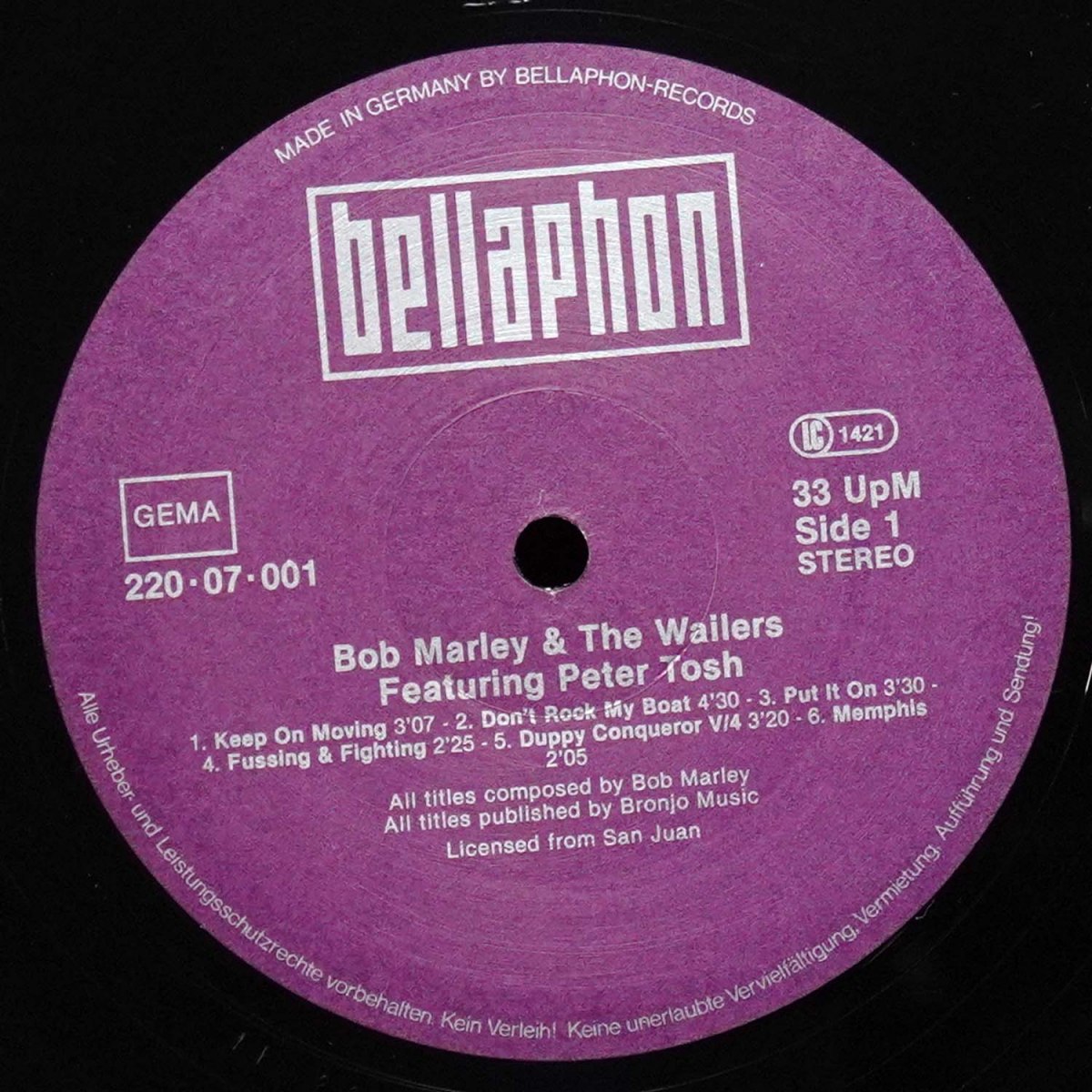 LP Bob Marley And The Wailers — Bob Marley & The Wailers Featuring Peter Tosh фото 3