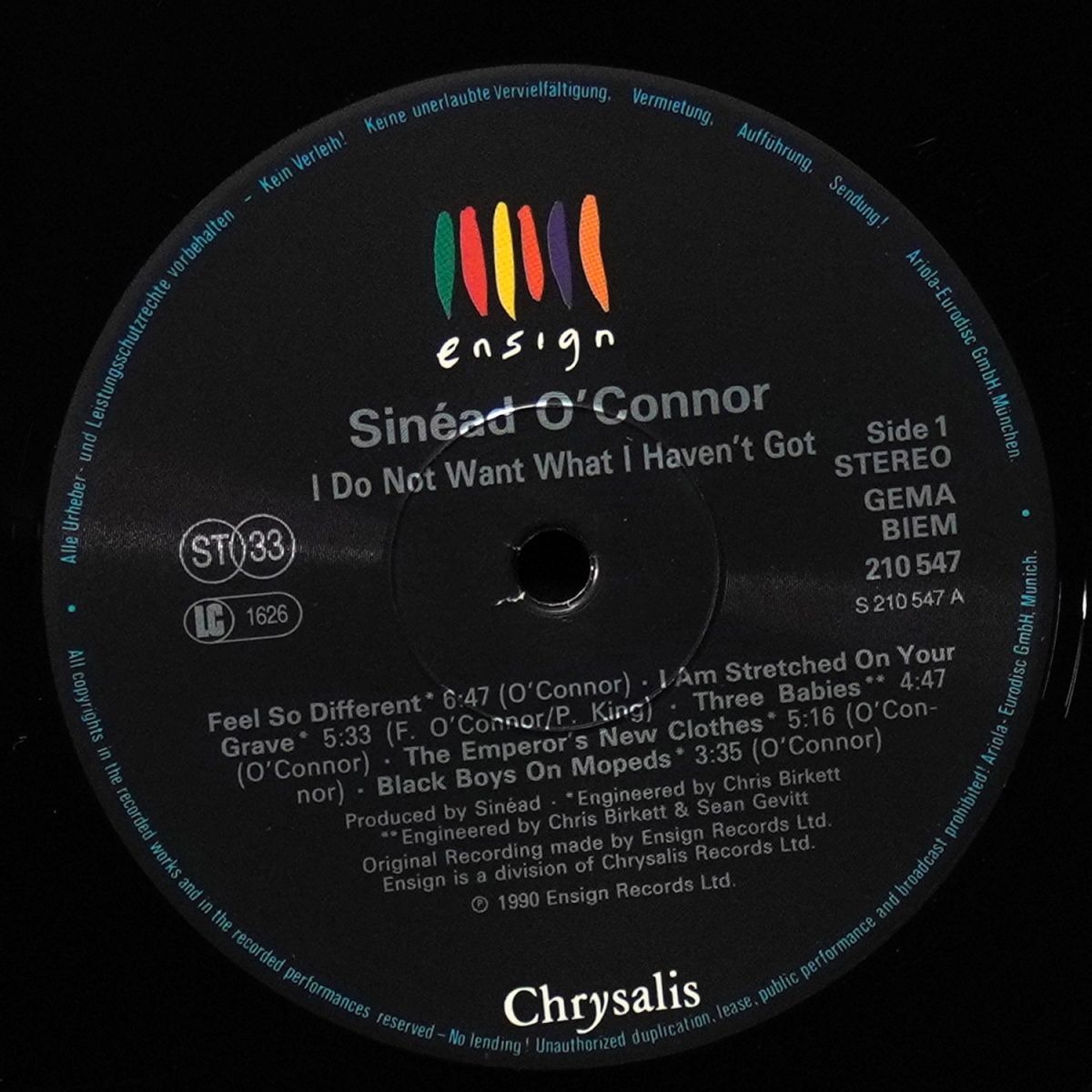 LP Sinead O'Connor — I Do Not Want What I Haven't Got фото 3