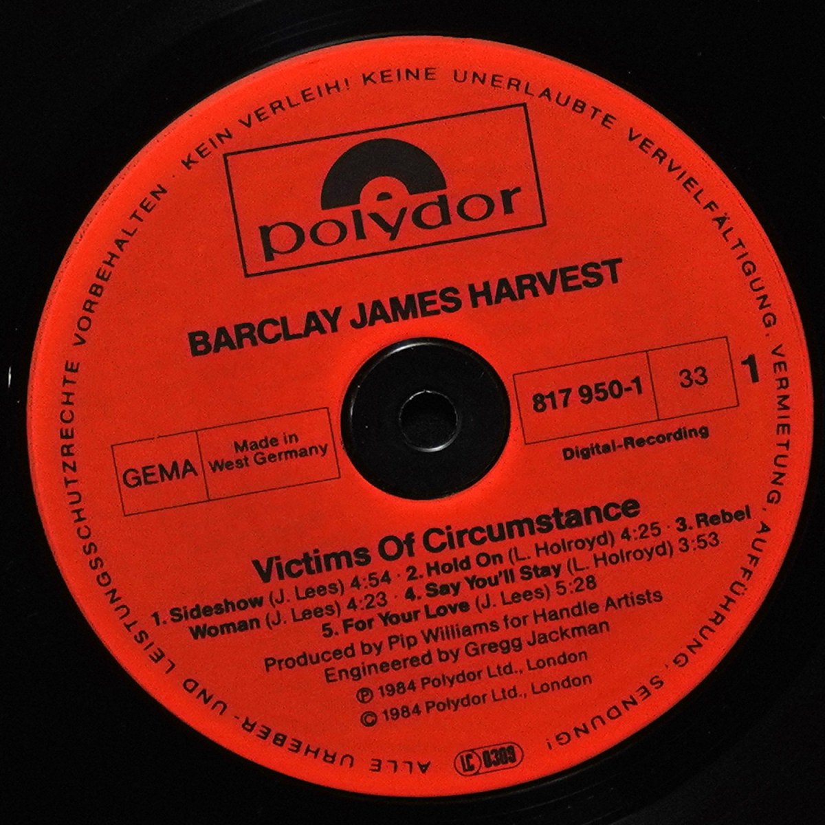 LP Barclay James Harvest — Victims Of Circumstance фото 2