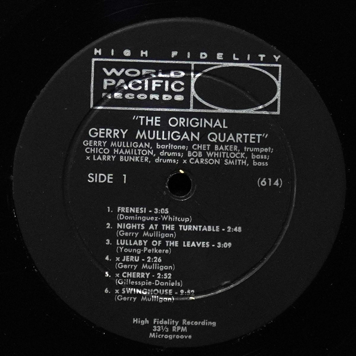 LP Gerry Mulligan Quartet — Gerry Mulligan Quartet (моно) фото 3