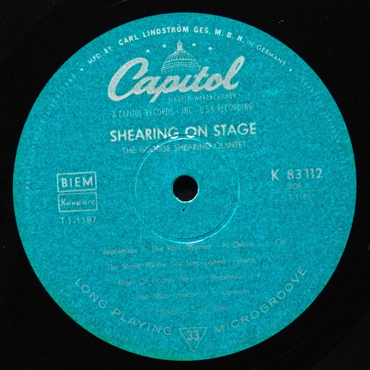 LP George Shearing Quintet — Shearing On Stage! (моно) фото 2