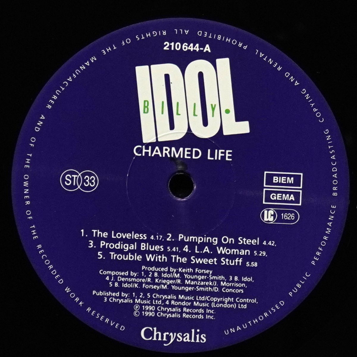 LP Billy Idol — Charmed Life фото 3