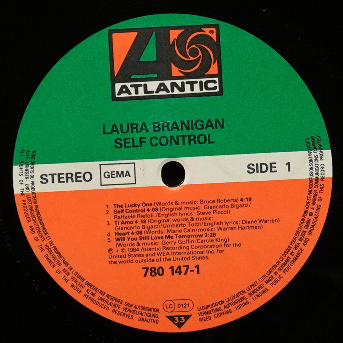 LP Laura Branigan — Self Control фото 3