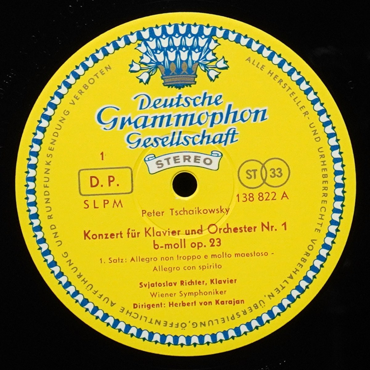 LP Herbert Von Karajan — Tschaikowsky: Konzert Fur Klavier Und Orchester Nr. 1 B-Moll фото 2