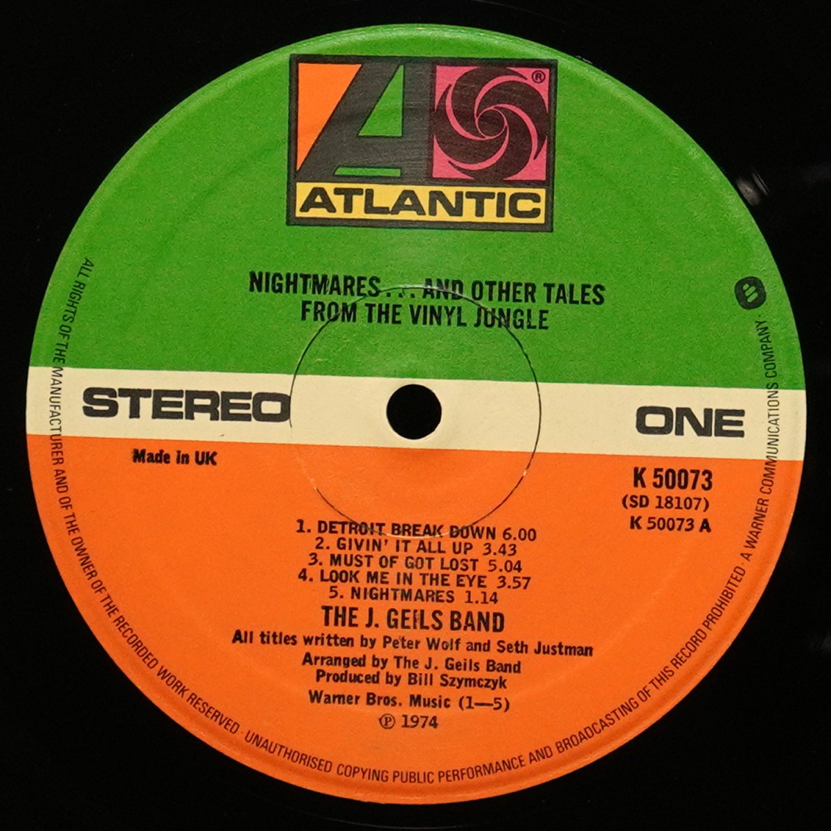 LP J. Geils Band — Nightmares ...And Other Tales From The Vinyl Jungle фото 2