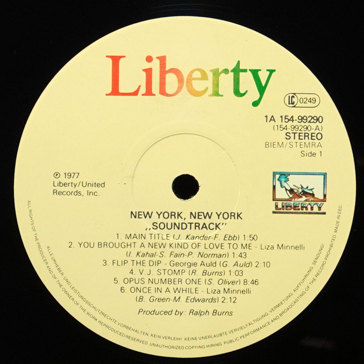 LP V/A — New York, New York (Original Motion Picture Score) (2LP) фото 2