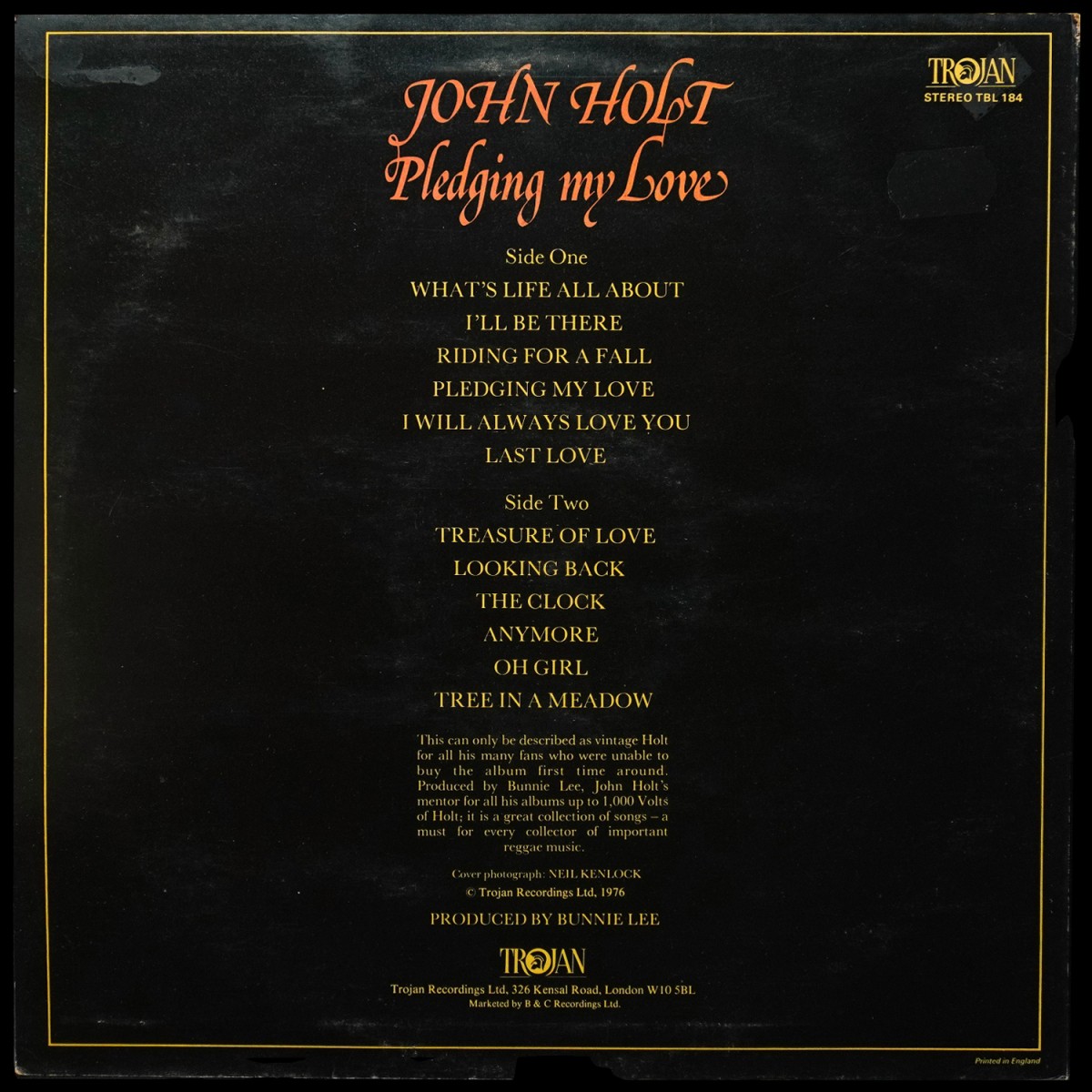 LP John Holt — Pledging My Love фото 2