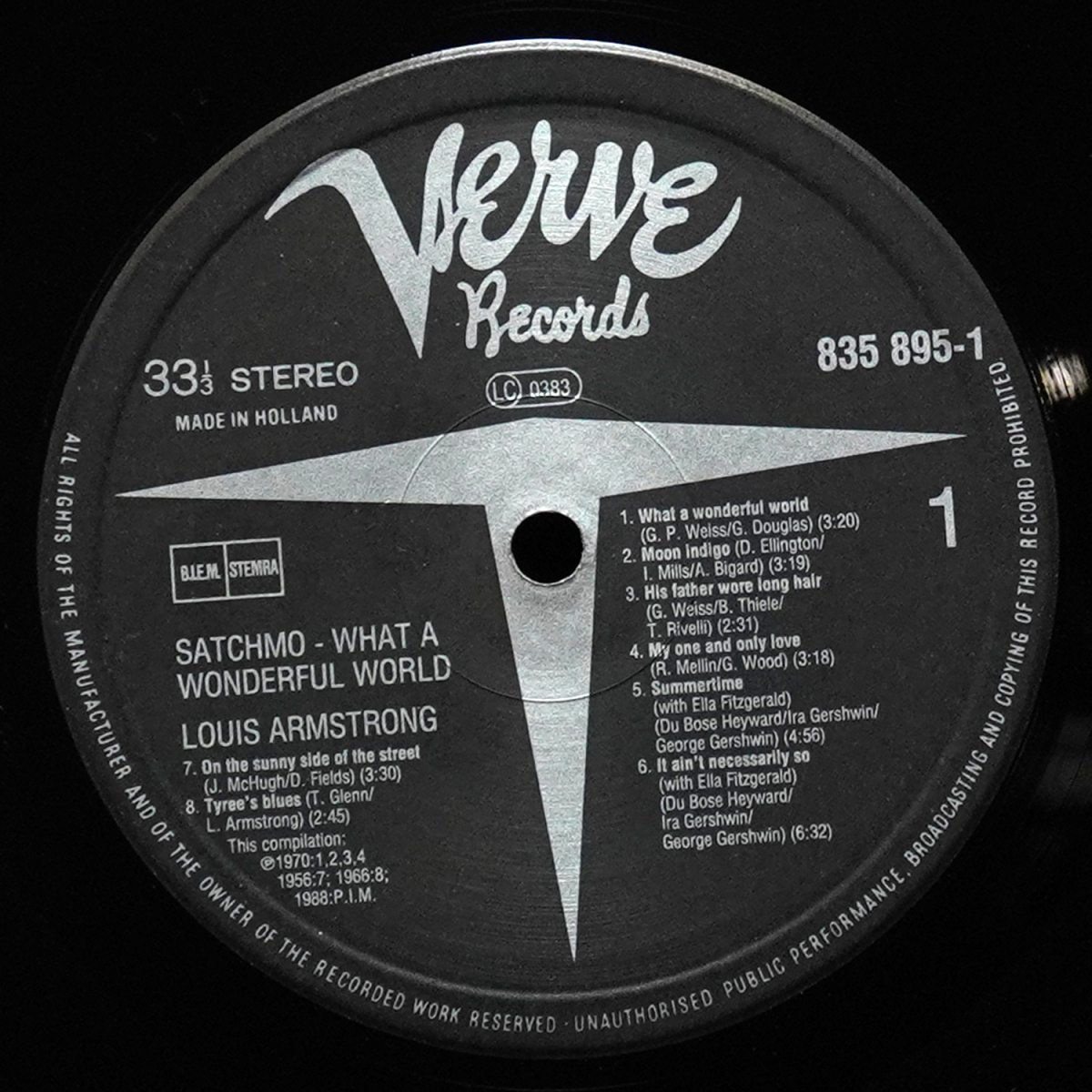 LP Louis Armstrong — Satchmo - What A Wonderful World фото 3