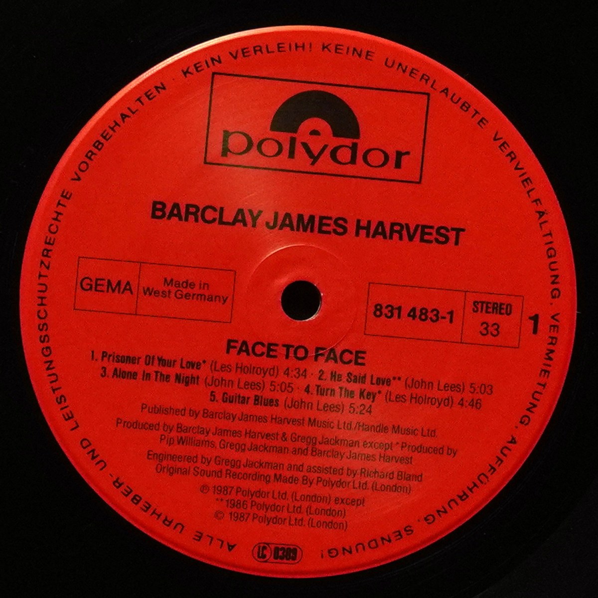 LP Barclay James Harvest — Face To Face фото 3