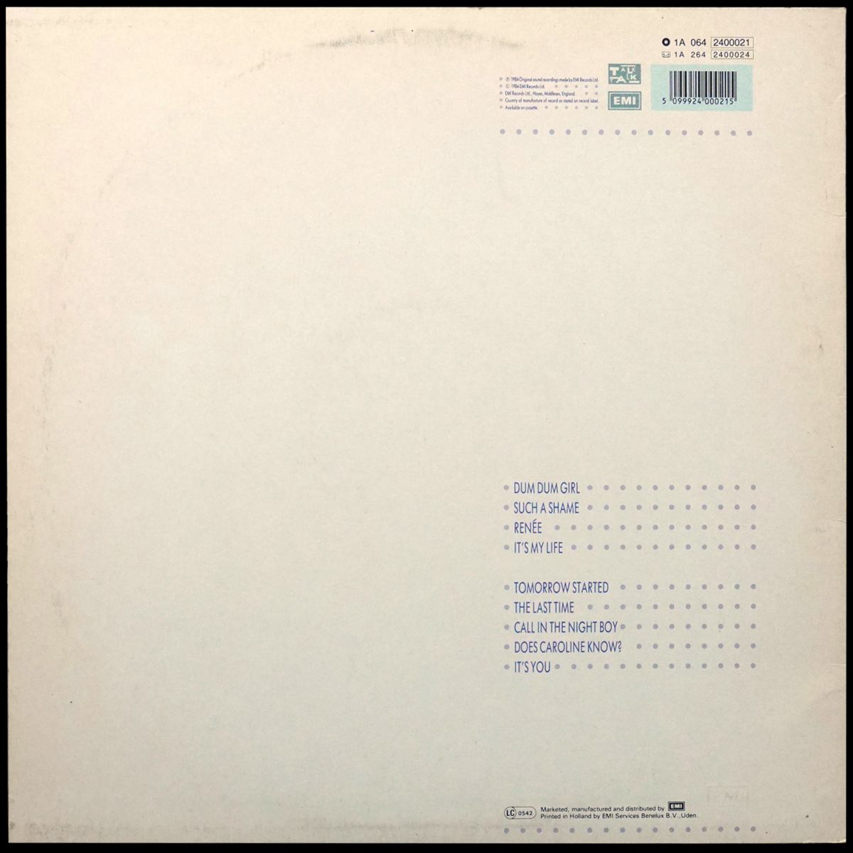 LP Talk Talk — It's My Life фото 2