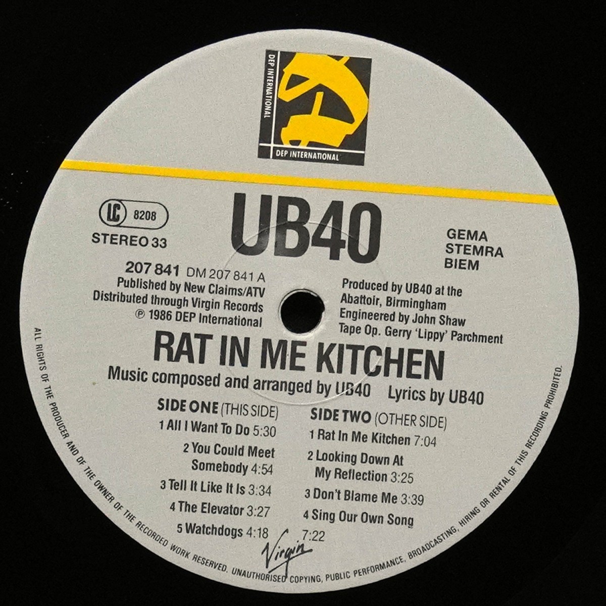 LP UB40 — Rat In The Kitchen фото 2