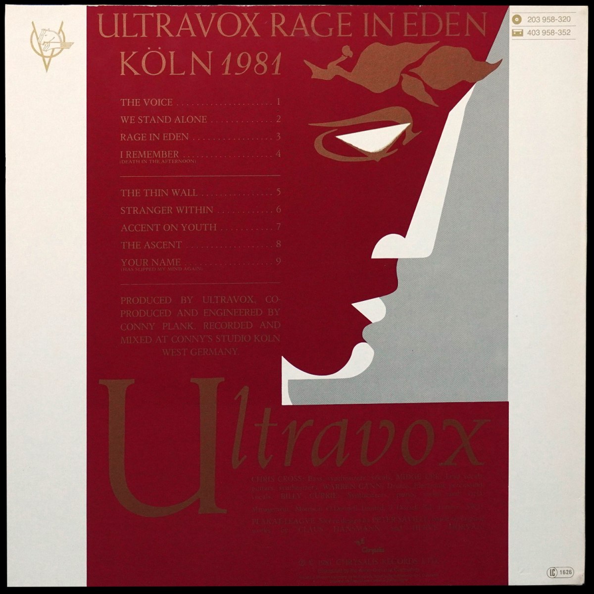 LP Ultravox — Rage In Eden фото 2