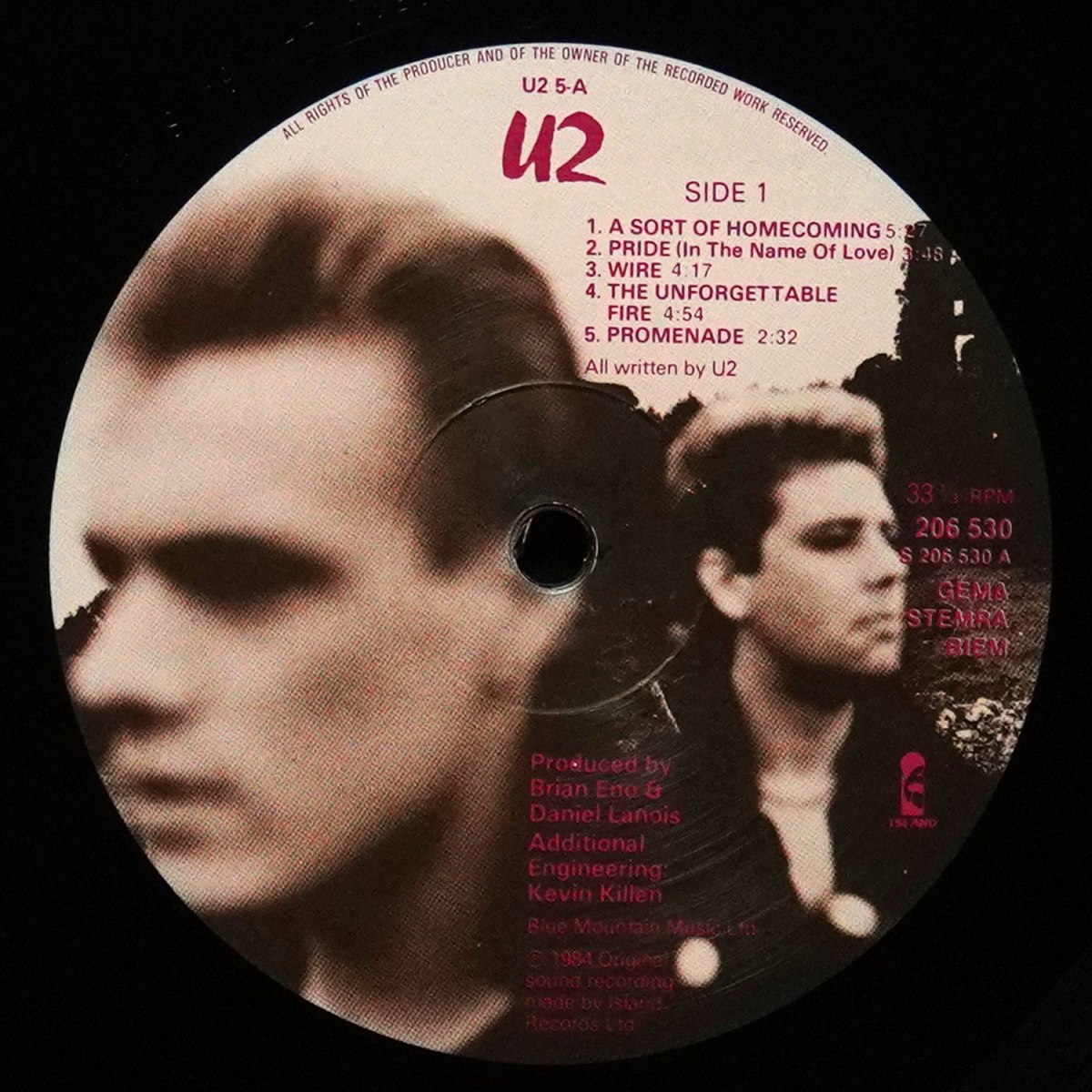 LP U2 — Unforgettable Fire фото 3