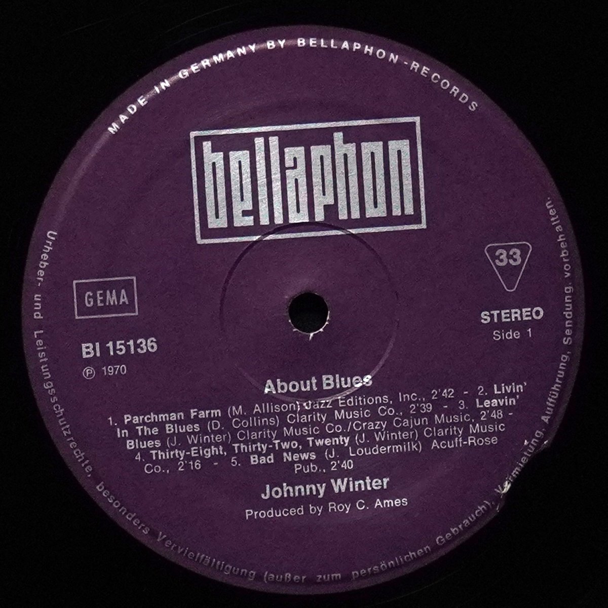 LP Johnny Winter — About Blues фото 2