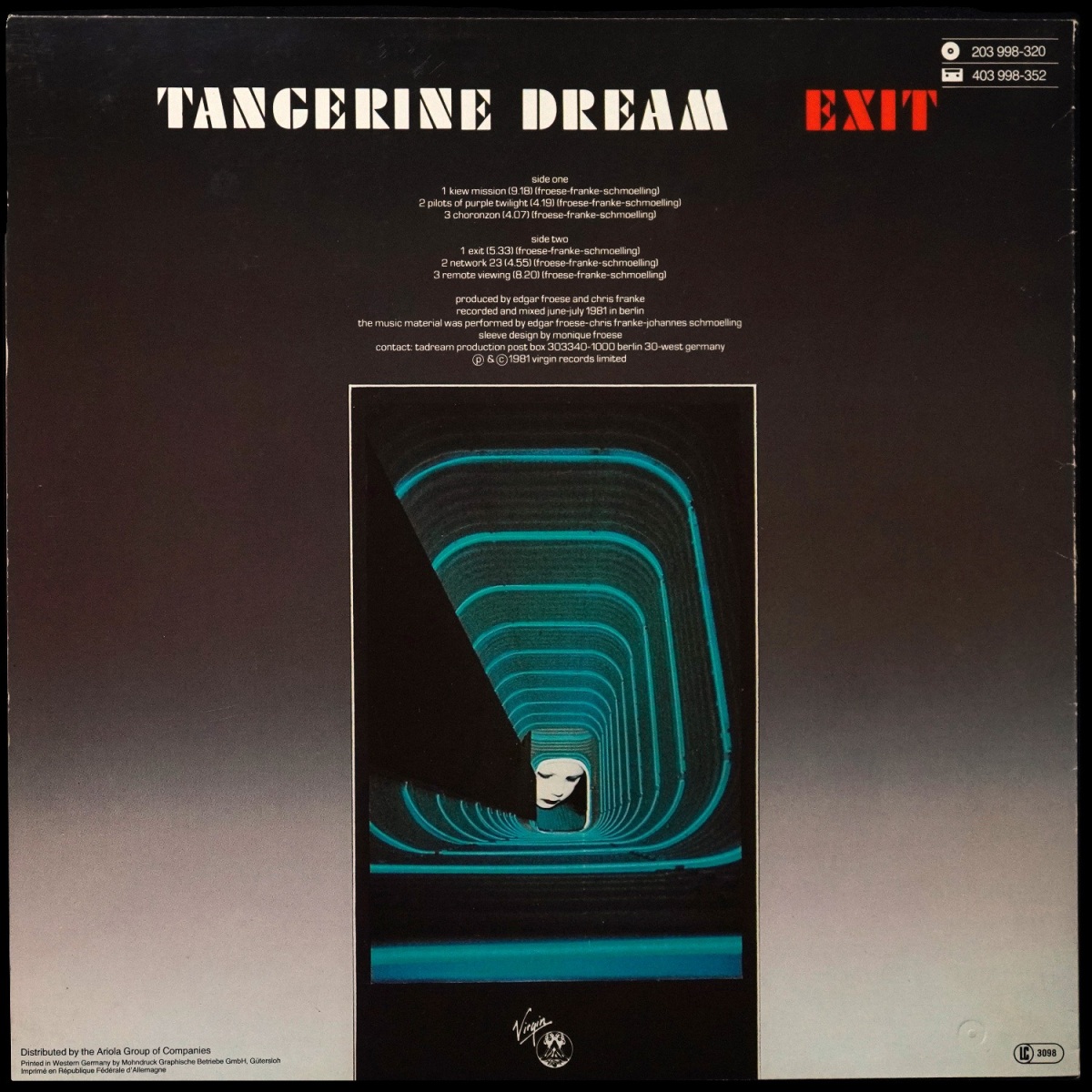 LP Tangerine Dream — Exit фото 2