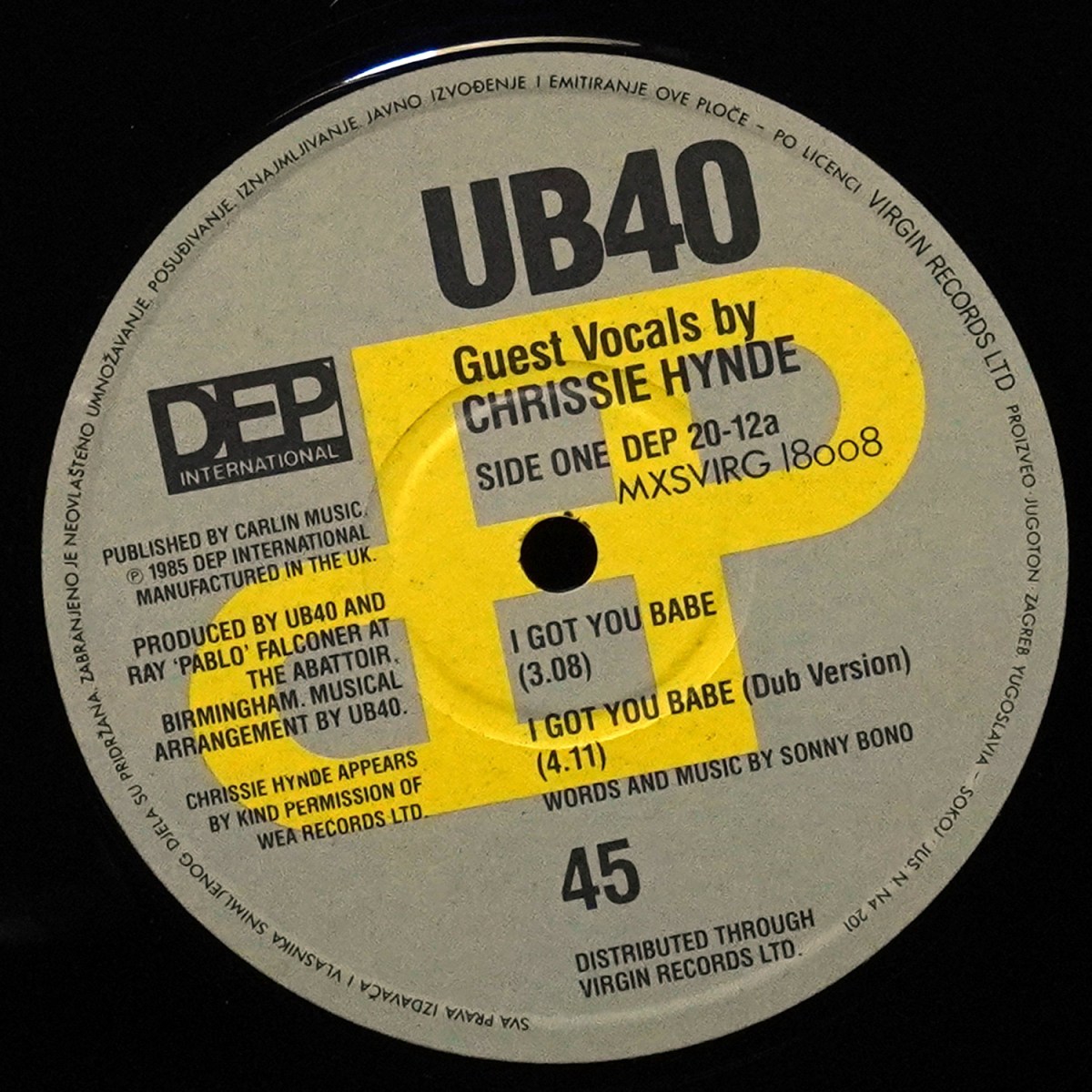 LP UB40 — I Got You Babe (макси сингл) фото 2