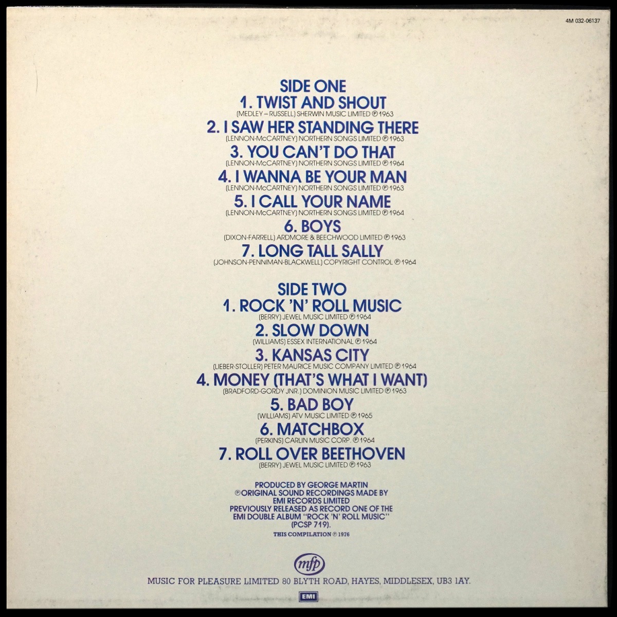 LP Beatles — Rock 'n' Roll Music, Volume 1 фото 2