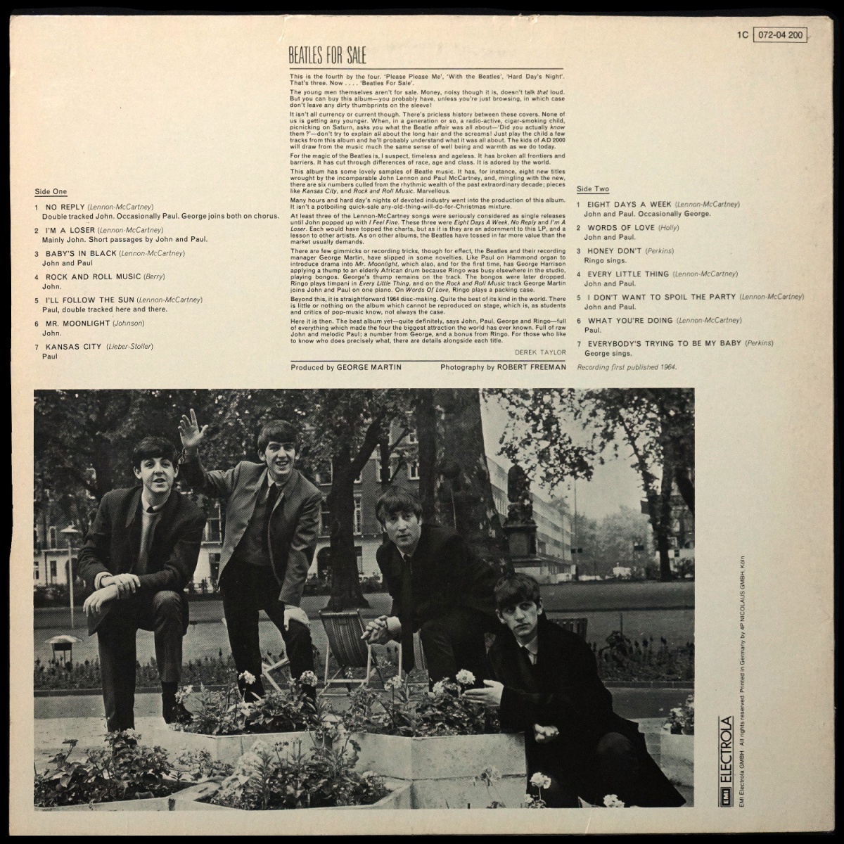 LP Beatles — Beatles For Sale фото 2