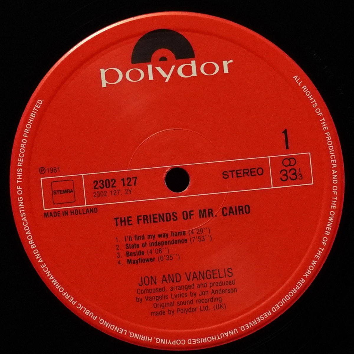 LP Jon And Vangelis — Friends Of Mr Cairo фото 2