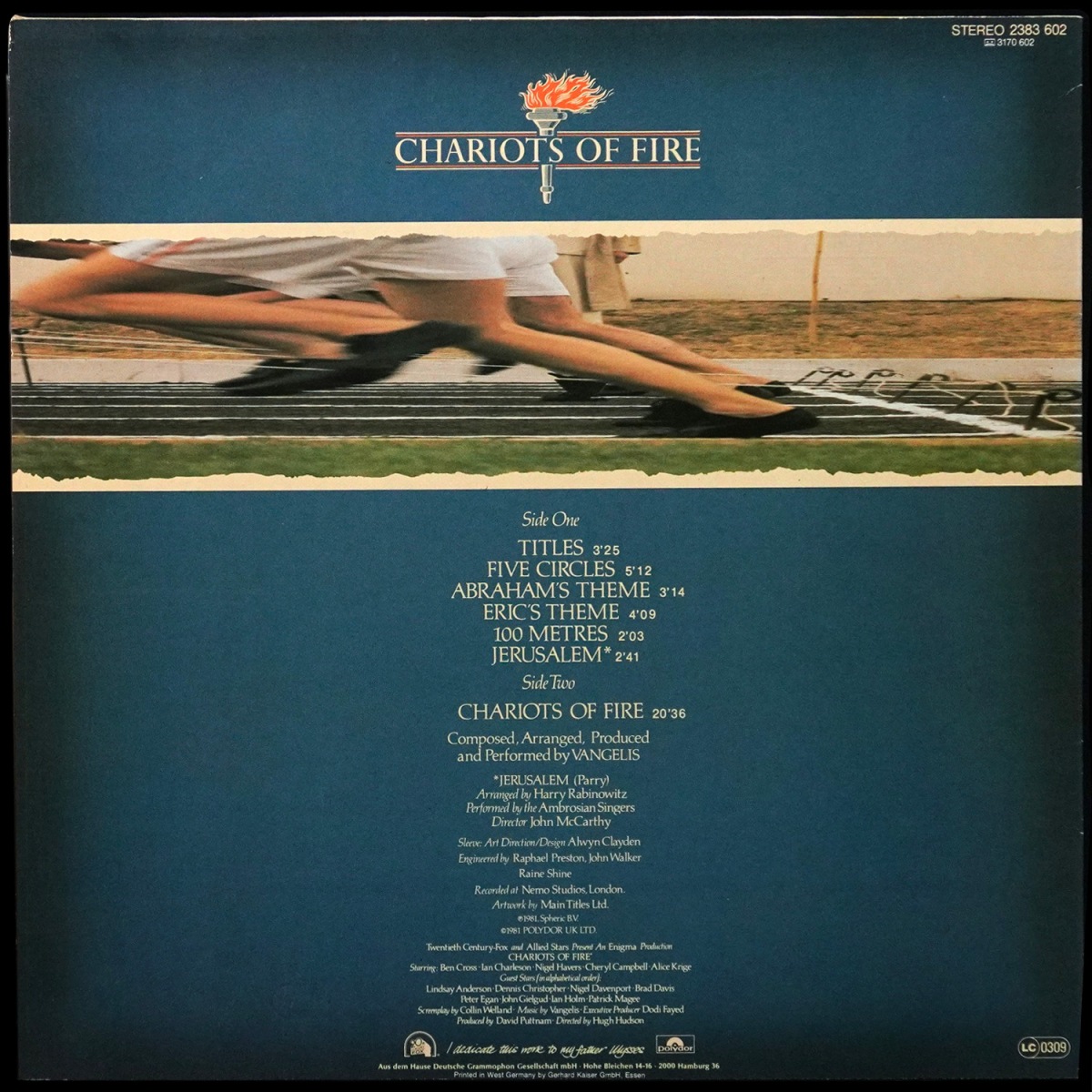 LP Vangelis — Chariots Of Fire фото 3