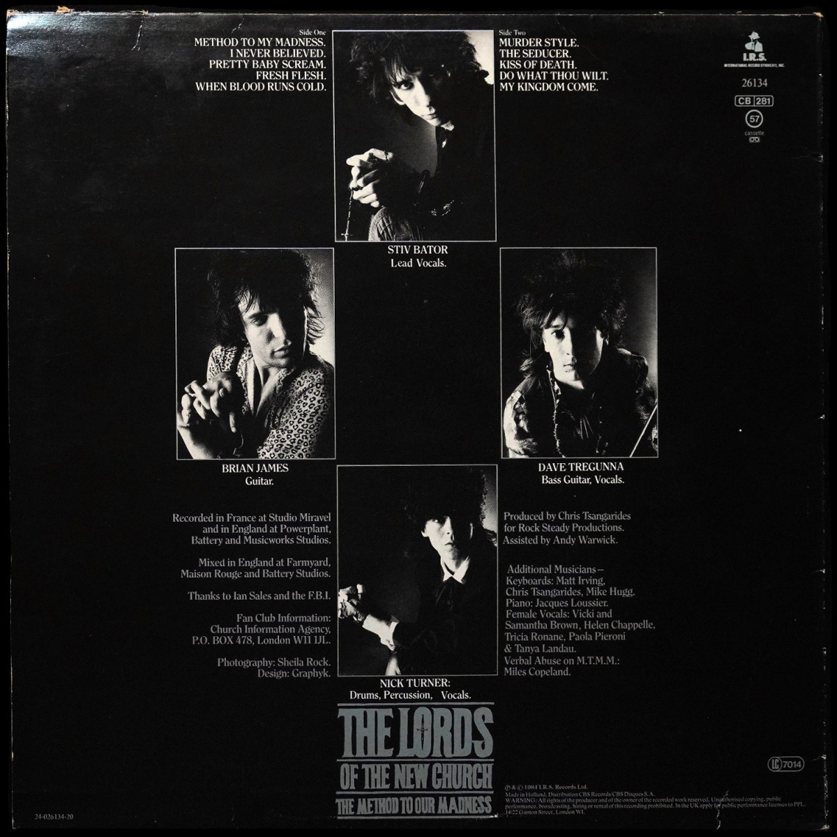 LP Lords Of The New Church — Method To Our Madness фото 2