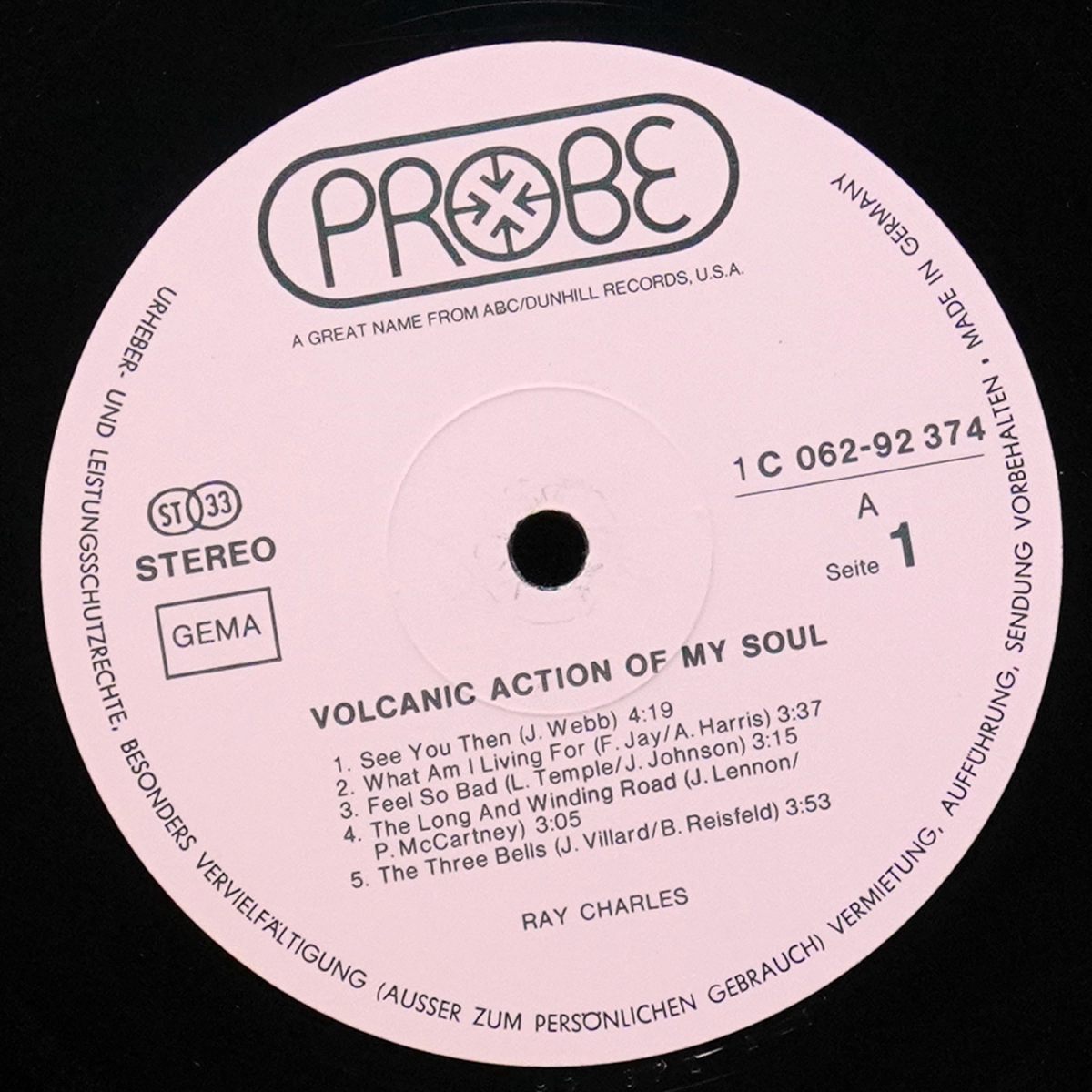 LP Ray Charles — Volcanic Action Of My Soul фото 3