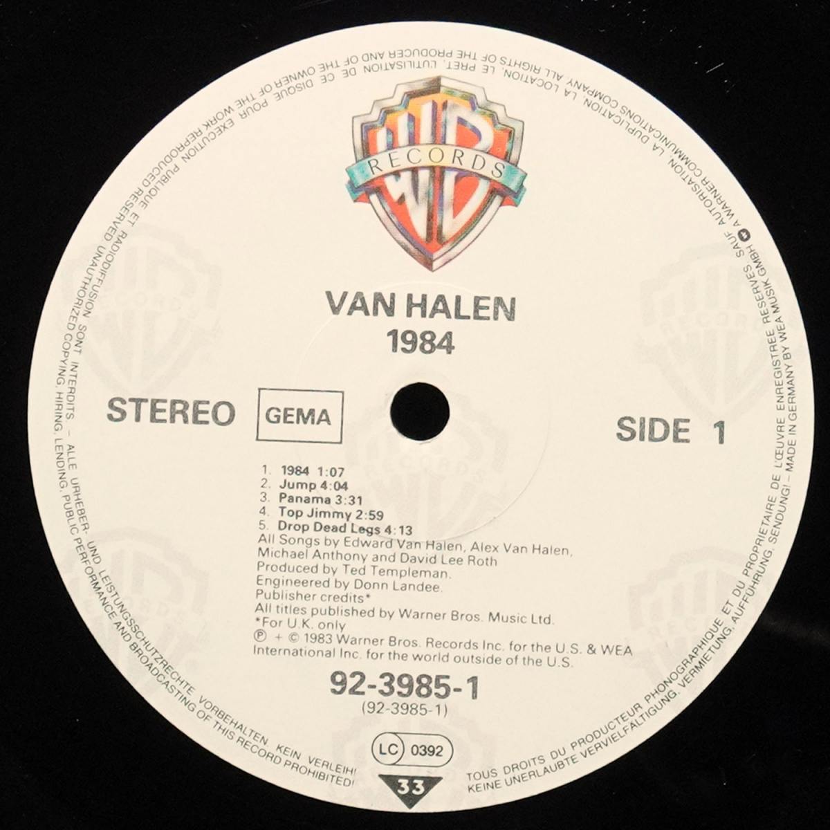 LP Van Halen — 1984 фото 3