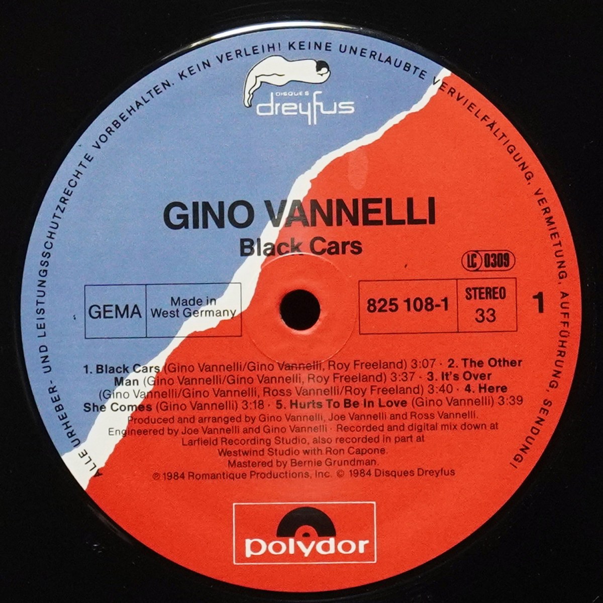 LP Gino Vannelli — Black Cars фото 2