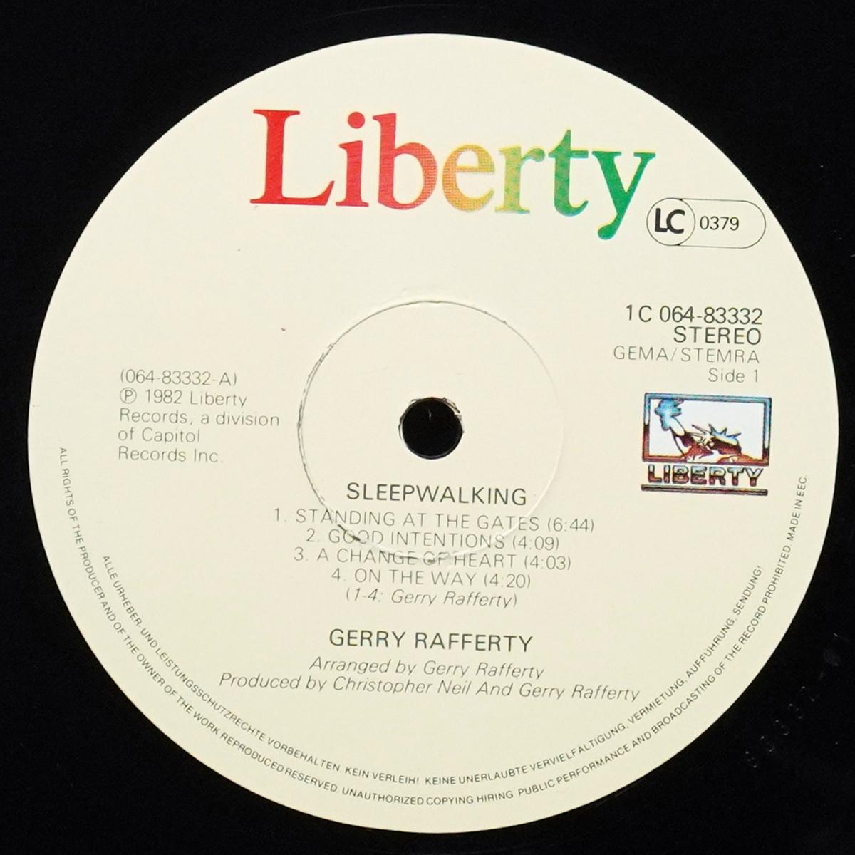 LP Gerry Rafferty — Sleepwalking фото 2