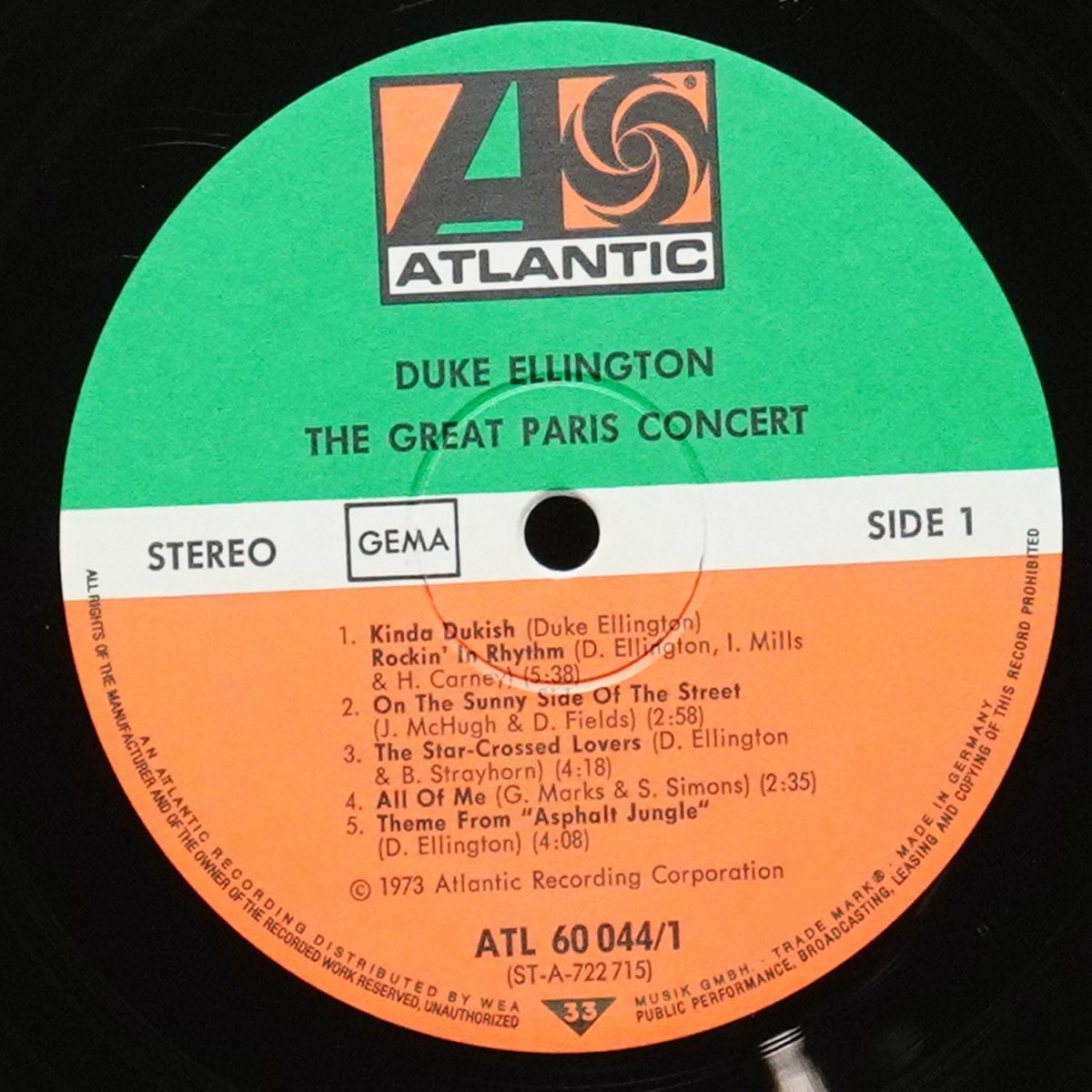 LP Duke Ellington — Great Paris Concert (2LP) фото 2