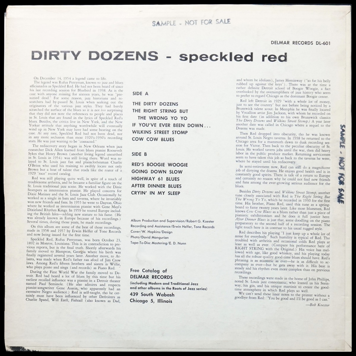 LP Speckled Red — Dirty Dozens (моно) фото 3