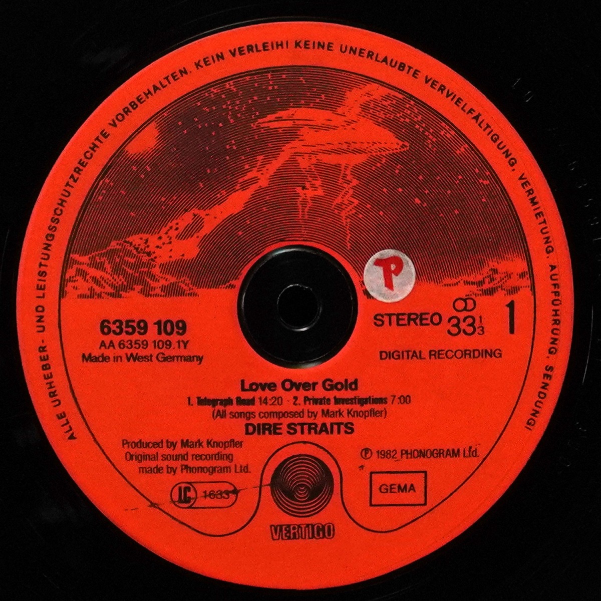 LP Dire Straits — Love Over Gold фото 3